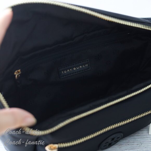 NWT Tory Burch Nylon Belt Bag Fanny Pack Crossbody in Black - Picture 10 of 11